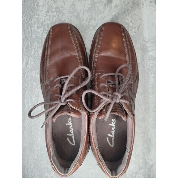 Clarks Casual Leather Lace Up Oxford Shoe Men\'s Sz 10M BRN EXCELLENT CONDITION! main image 6